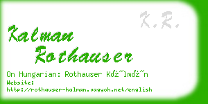 kalman rothauser business card